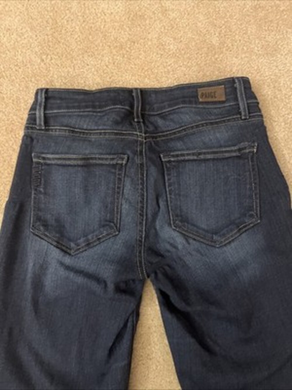 Paige Women's Verdugo Ankle Skinny Jeans Size 24 Dark Wash Stretch Denim - Picture 3 of 8